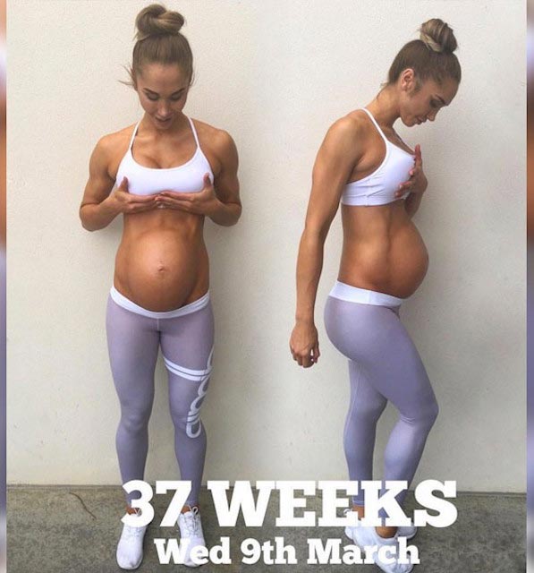 Chontel Duncan after 37 weeks