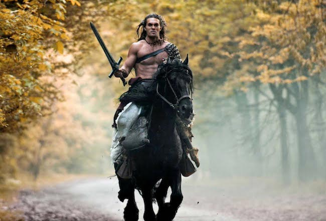 Jason Momoa on a horse