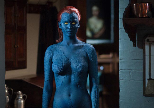 Jennifer Lawrence plays Mystique in "X-Men: First Class"