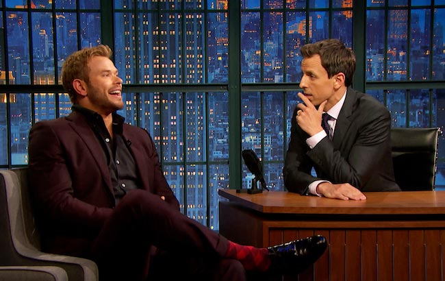 Kellan Lutz at a talk show