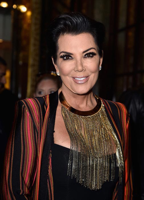 Kris Jenner Present At The Balmain Show As Part Of The Paris Fashion Week Womenswear Spring Summer 2016 In Paris France 