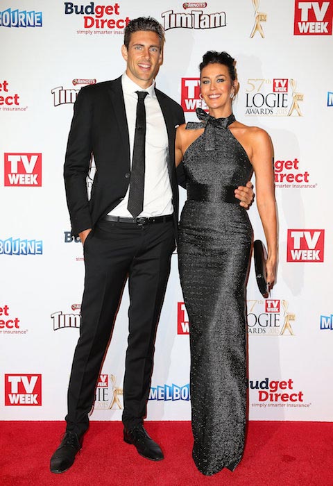 Megan Gale and Shaun Hampson