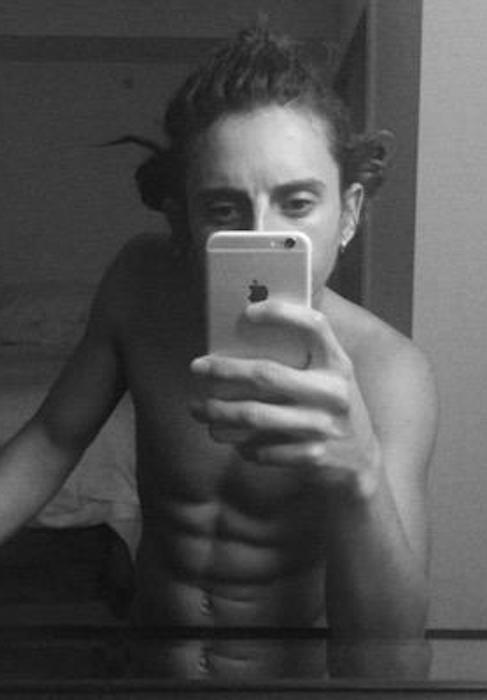 Moises Arias shirtless body