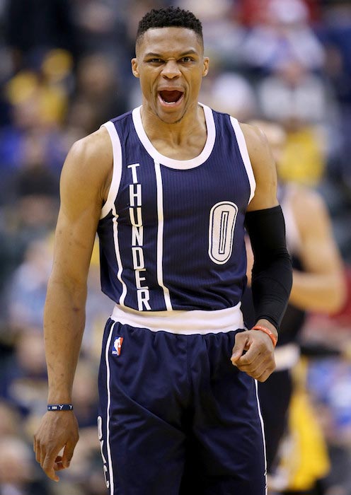 Russell Westbrrok During A Game Against Indiana Pacers March 19 2016 In Indiana 