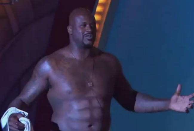 Shaquille O'Neal shirtless body