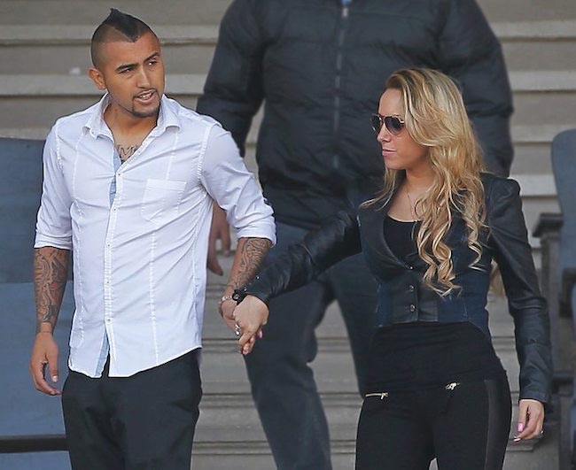 Arturo Vidal and his wife Maria Teresa Matus