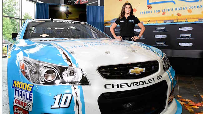 Danica Patrick with her car