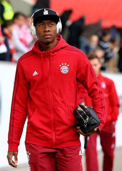 David Alaba before a Bundesliga match between Bayern Munich and VfL Wolfsburg on February 27, 2016 in Wolfsburg, Germany