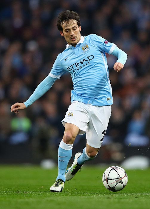 David Silva during the UEFA Champions League Quarter Final second leg match between Manchester City and Paris Saint-Germain on April 12, 2016