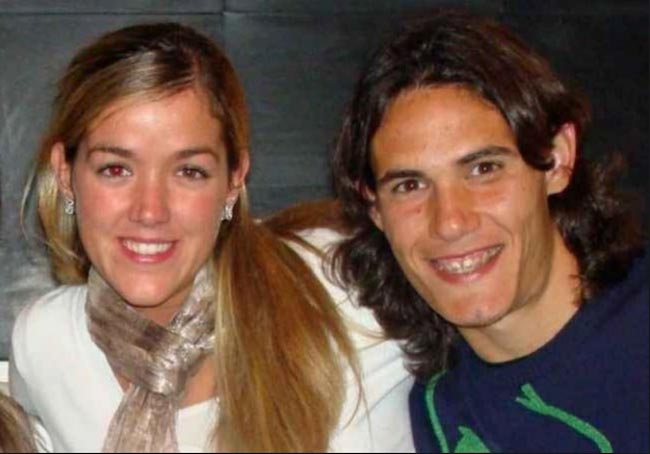 Edinson Cavani and Maria Soledad Cabris Yarrús