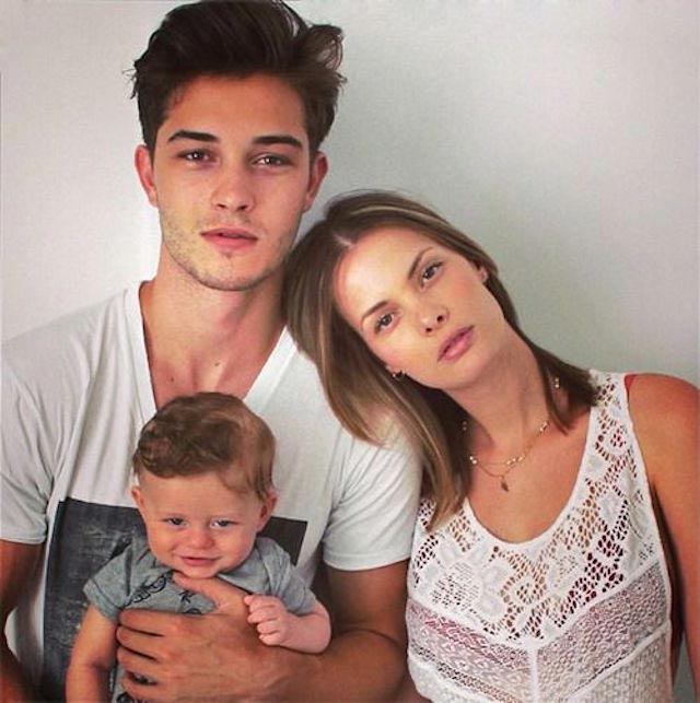 Francisco Lachowski, Jessiann Gravel Beland and their baby