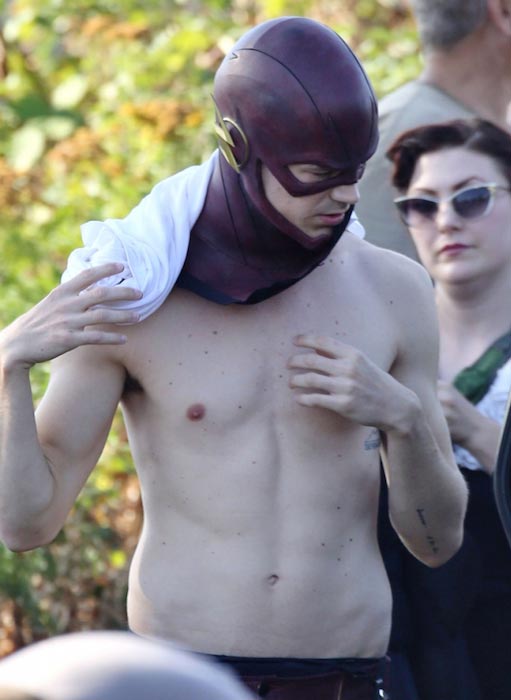 Grant Gustin shirtless body