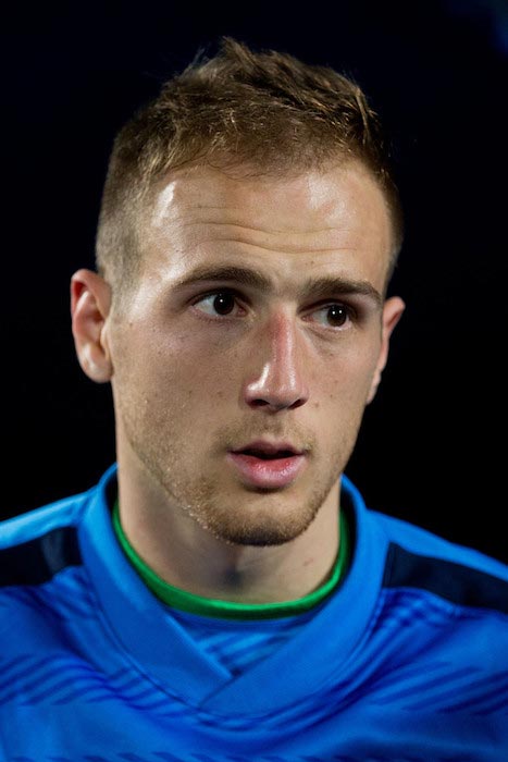 Jan Oblak during a match between Atletico Madrid and Getafe CF on October 26, 2014 in Getafe, Spain