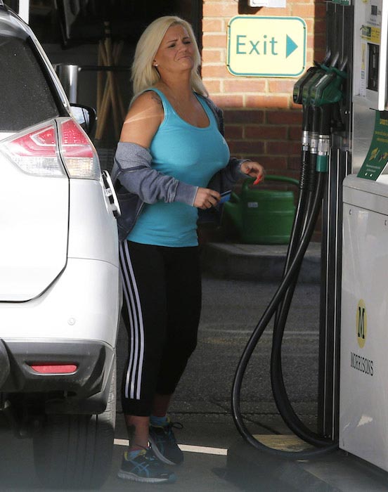 Kerry Katona after gymming