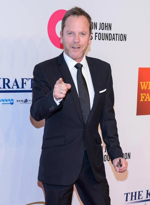 Kiefer Sutherland at Elton John Aids Foundation on November 2, 2015