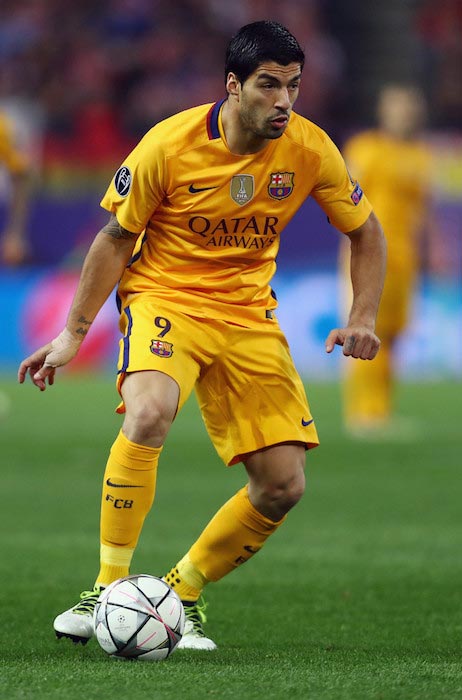 Luis Suarez during the UEFA Champions League Quarter Final Second Leg match between Atletico Madrid and FC Barcelona on April 13, 2016