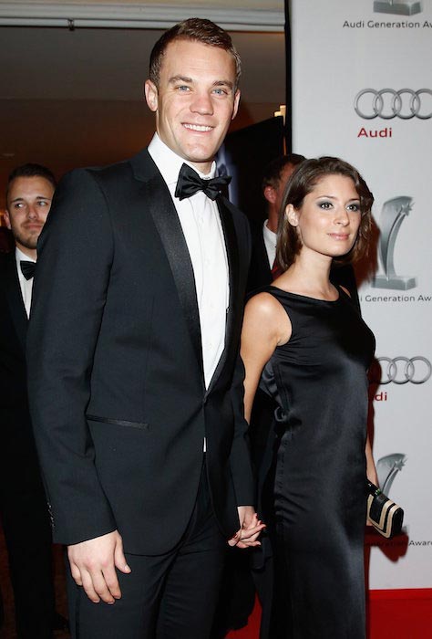 Manuel Neuer and Kathrin Gilch at a gala in Zurich on January 13, 2014