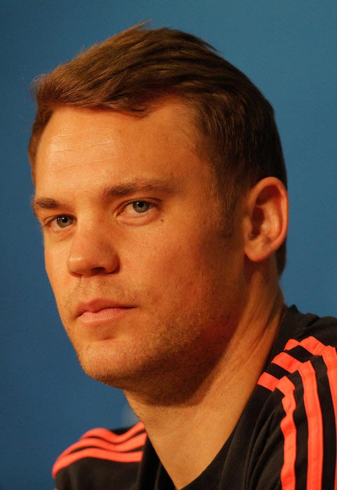 Manuel Neuer during a press conference at Allianz Arena on April 4, 2016 in Munich, Germany