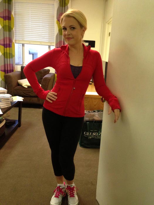 Melissa Joan Hart in her workout gear