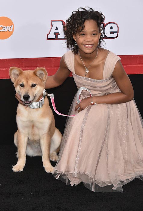 Quvenzhane Wallis at the "Annie" world premiere in December 2014