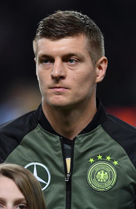 Toni Kroos before the start of the friendly match between Germany and England on March 26, 2016 in Berlin, Germany