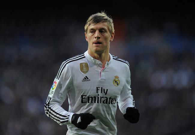 Toni Kroos during a match between Real Madrid CF and RC Deportivo La Coruna on February 16, 2015 in Madrid, Spain