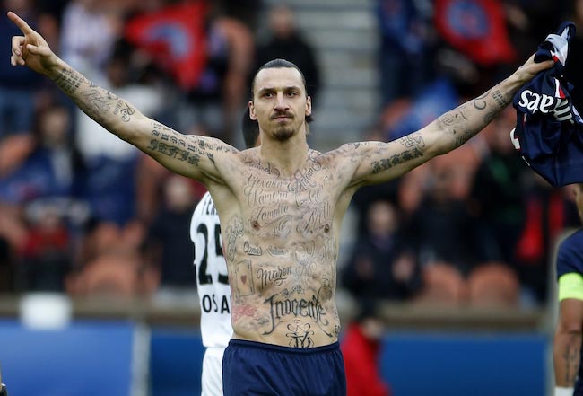 Zlatan Ibrahimovic shirtless body