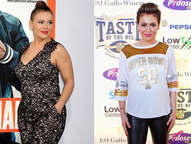Alyssa Milano before and after