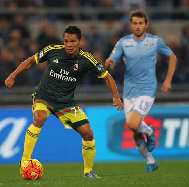 Carlos Bacca in action during a match against SS Lazio on November 1, 2015 in Rome, Italy