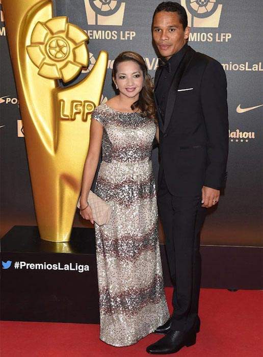 Carlos Bacca with his wife Shayira Santiago