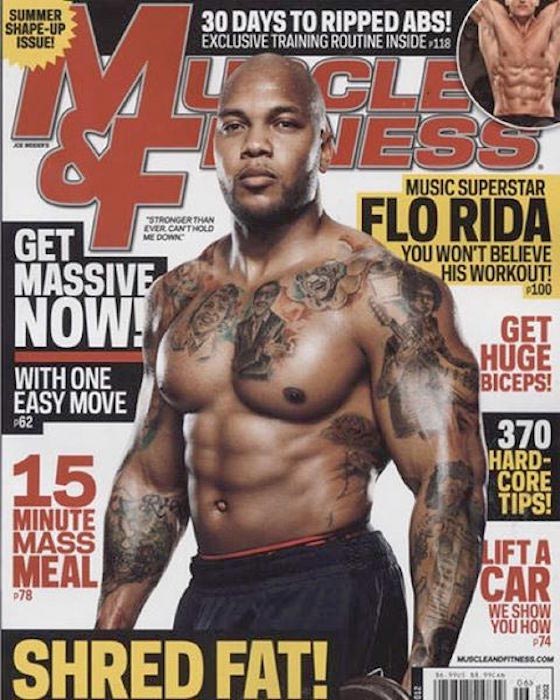 Flo Rida on the cover of Muscle & Fitness magazine