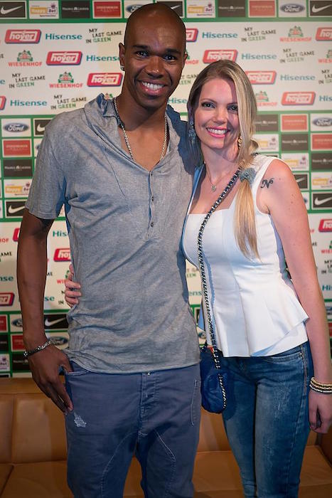 Footballer Naldo and his wife Carla Paludo Rodrigues