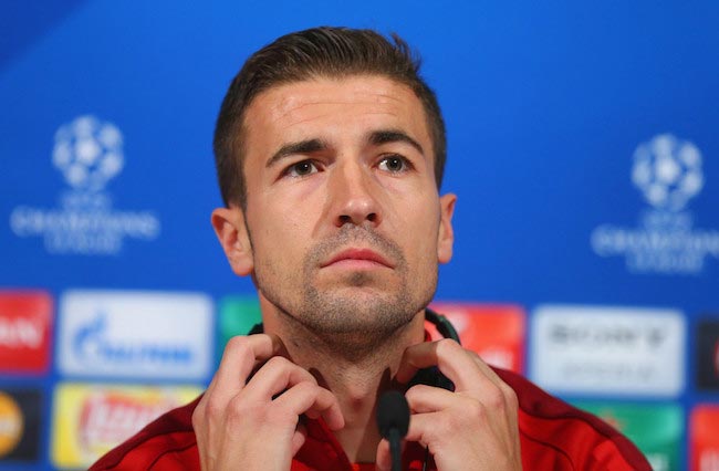 Gabi during a press conference before the semi-final second leg duel between FC Bayern Munich and Atletico Madrid on May 2, 2016
