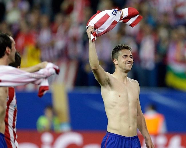 Gabi’s celebration after a 1-0 win over FC Barcelona in 2014