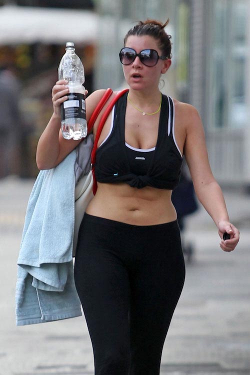 Imogen Thomas in her workout gear