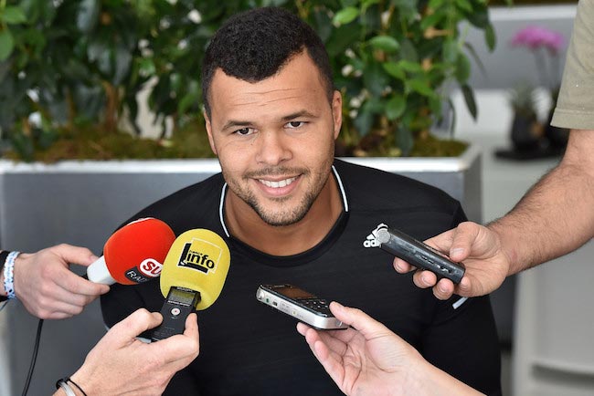 Jo-Wilfried Tsonga during media day at the ATP Monte Carlo Masters on April 10, 2016