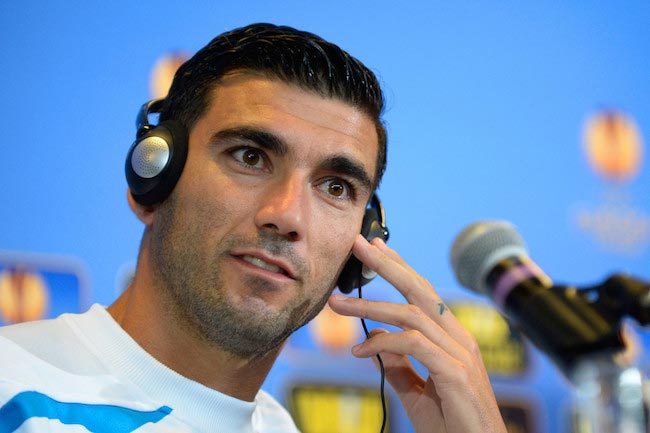 José Antonio Reyes during a press conference for FC Sevilla on May 26, 2015 in Warsaw, Poland
