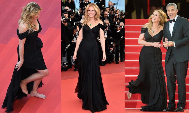 Julia Roberts barefoot at Cannes 2016