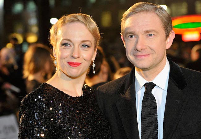 Martin Freeman and Amanda Abbington