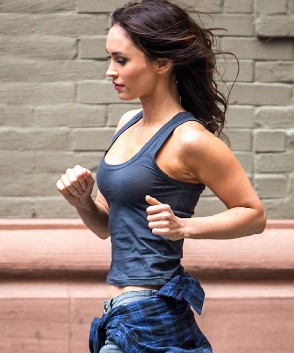 Megan Fox running workout