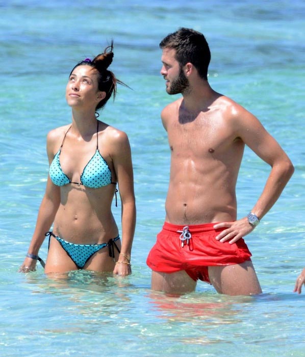 Miralem Pjanic and his longtime girlfriend Josepha on a vacation