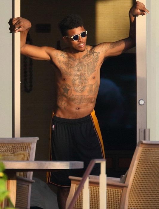 Nick Young shirtless