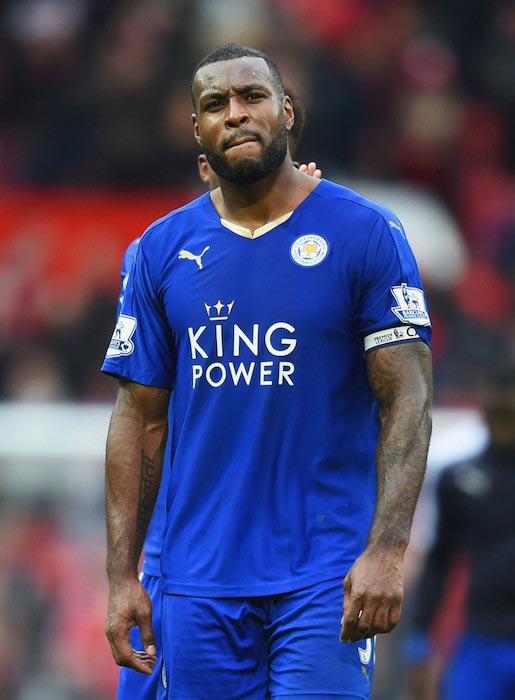Westley Morgan after a match between Leicester City and Manchester United on May 1, 2016