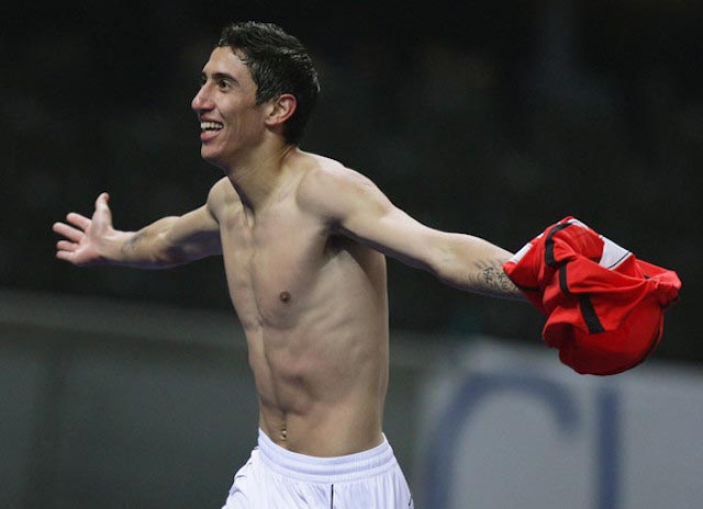 Angel Di Maria shirtless body