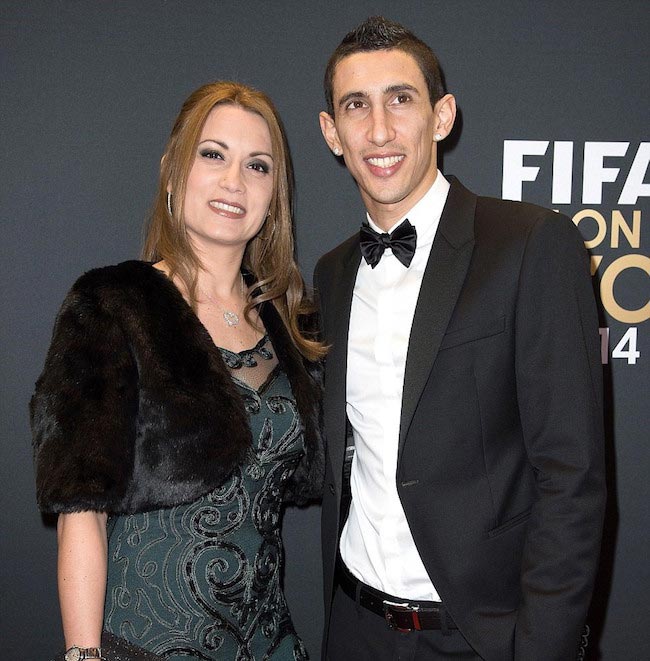 Angel Di Maria with his wife Jorgelina