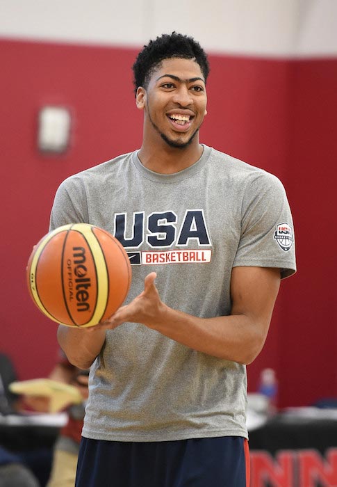 Anthony Davis during a training camp for the USA’s National Team on August 12, 2015 in Las Vegas, Nevada