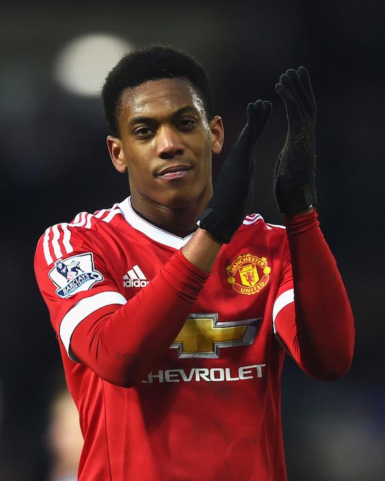 Anthony Martial after a Premiere League match between Manchester United and West Bromwich Albion on March 6, 2016