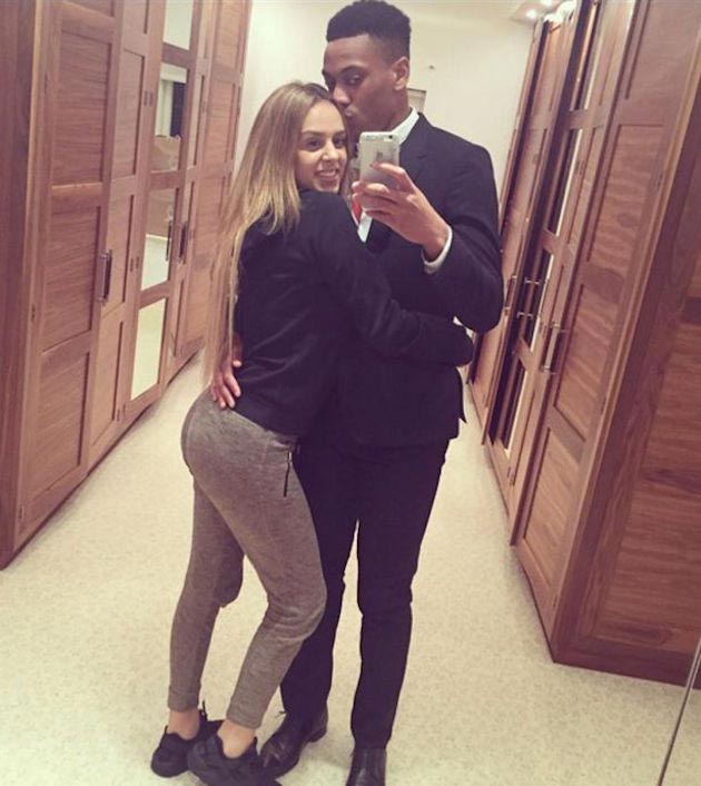 Anthony Martial with Samantha Martial