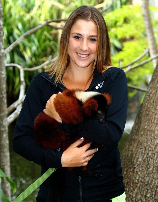 Belinda Bencic while at Jungle Island in Florida on March 22, 2016