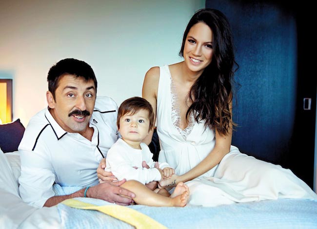 Danijela Dimitrovska with her husband Ognjen Amidzic and their son